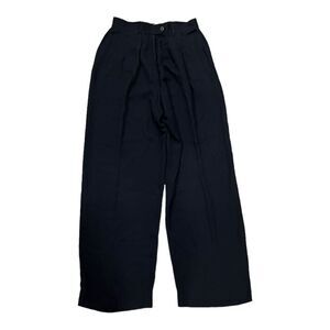 Giorgio Armani Women’s Black Vestimenta Spa Pleated Silk Wide Leg Trousers 6